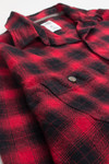 Thick Red Dickies Flannel Shirt 3978