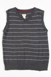 Grey Striped Sweater Vest 253