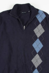 Navy Argyle Stripe Van Heusen Sweater 80