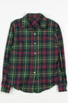 Women's Dark Green Flannel Shirt 3932