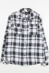 White Ocean Current Flannel Shirt 4040