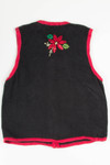 Black Poinsettia Ugly Christmas Vest 57170
