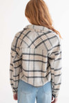 Grey Plaid Cropped Jacket