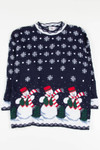 Blue Snowmen Ugly Christmas Pullover 57285