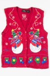 Red Snowmen Ugly Christmas Vest 57325