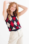 Navy Argyle Sweater Vest