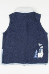 Blue Snowmen Ugly Christmas Vest 57756