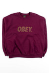 Leopard Print Letter Obey Sweatshirt