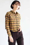 Rustic Mustard Cropped Flannel