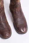 Brown Leather Stitched Justin Boots (10 D)