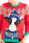 Light Up Christmas Cow Sweater