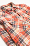 Fall Orange Jack & Jones Flannel Shirt 4167