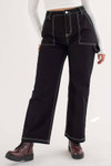 Black Wide Leg Carpenter Jeans