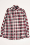 Burgundy Haggar Clothing Flannel Shirt 4314