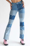 Patchwork Stretch Denim Bell Bottoms