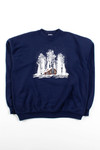 Vintage Winter Cabin Sweatshirt 1