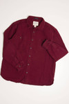 Burgundy St. John's Bay Flannel Shirt 4194