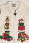 White Ugly Christmas Cardigan 57876