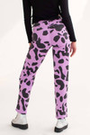 Purple Cow Print Wide Leg Jeans