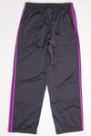 Grey & Purple Striped Adidas Track Pants (sz. XL)