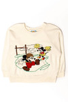 Vintage Mickey Football Embroidered Applique Sweatshirt