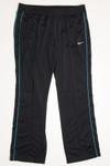 Black & Teal Striped Nike Track Pants (sz. XL)