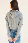 Grey Cropped Hoodie