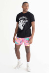 Pink Floating Triangles Volley Shorts
