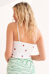 Strawberries Embroidered Seamless Cami