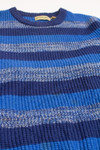 St. John's Bay Blue Striped Sweater 3679