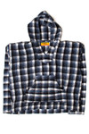 Vintage Blue Plaid Baja Hoodie