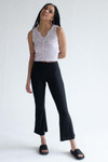 Black Wide Waistband Bell Bottoms 1