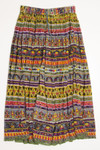 Multicolored Elephant Festival Maxi Skirt 537