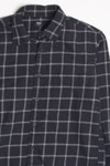 Black Windowpane Uni Qlo Flannel Shirt 4400