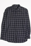 Black Windowpane Uni Qlo Flannel Shirt 4400