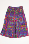 Vintage Blue Cabana Festival Skirt 540