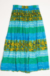 Blue Floral Festival Maxi Skirt 550