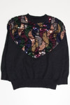 Ripple Sequin Collar Sweater 3772