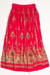 Vintage Red Sequin Detail Festival Skirt 559