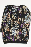 Metallic Flora Avon Fashions 80s Sweater 3711