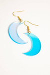 Holographic Crescent Moon Earrings