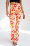 Orange Hawaiian Print Bell Bottoms