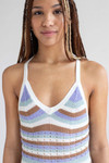 Gardenia Striped Crochet Halter Dress