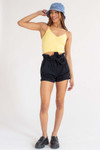 Yellow Butterfly Seamless Crop Cami