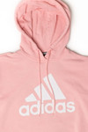 Pink Cropped Adidas Hoodie