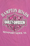 Vintage Rose V-Neck Harley Davidson T-Shirt