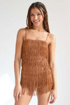 Copper Fringe Romper