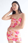 Pink Hawaiian Print Mini Dress