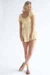 Yellow Floral Milkmaid Romper