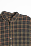 Vintage Faded Glory Dark Green Flannel Shirt